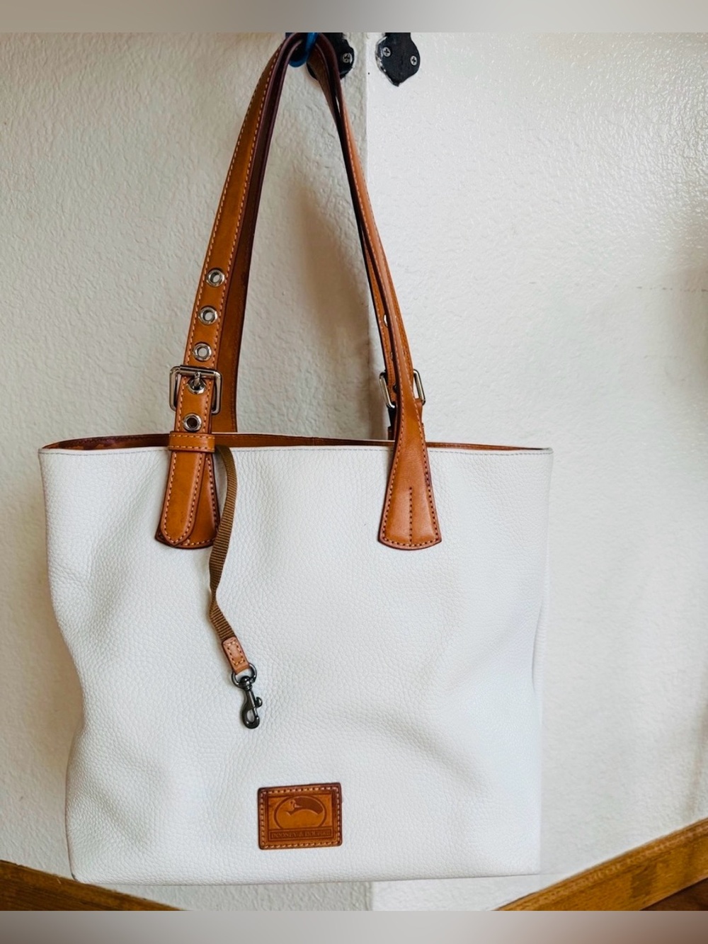 Dooney & Bourke Emily Pebble Grain Tote Bone British Tan